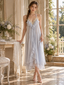 Wholesale Romantic Ruffle Asymmetric Maxi Dress
