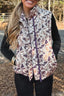 Multicolour Camouflage Puffer Zip-up Stand Neck Sleeveless Vest