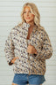 Multicolour Camouflage Quilted Metal Button Collar Long Sleeve Puffer Coat