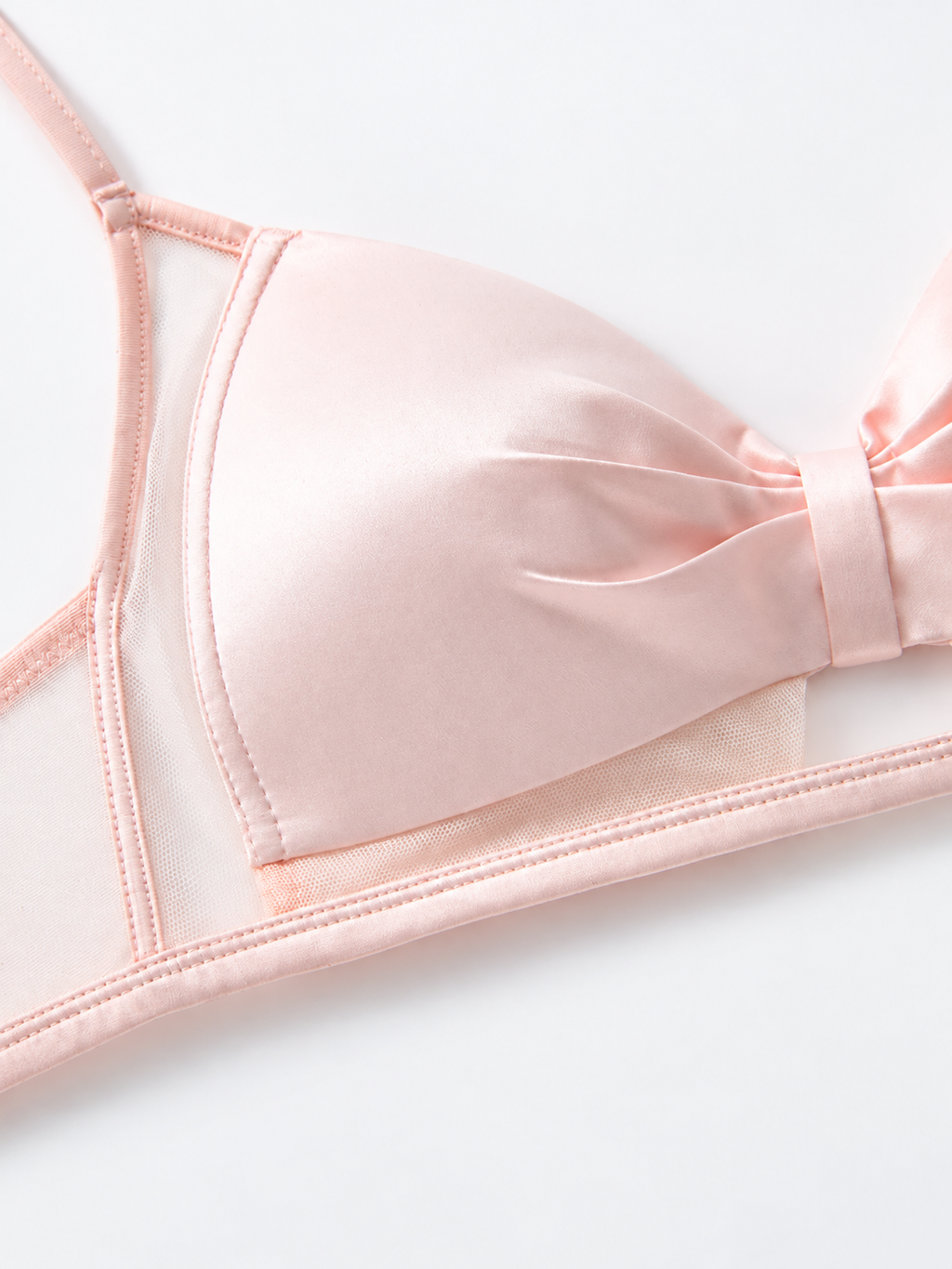 Wholesale Sheer Mesh Triangle Minimizer Bra