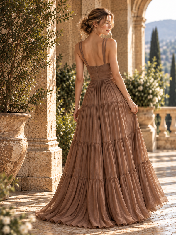Wholesale Elegant Strappy Corset Maxi Dress