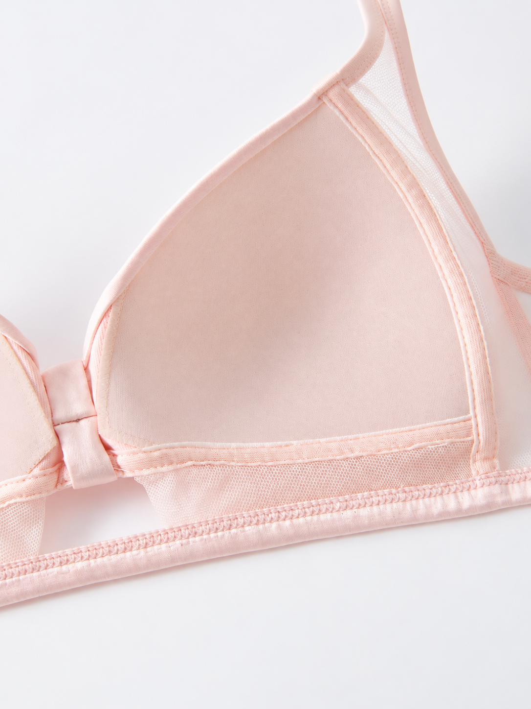 Wholesale Sheer Mesh Triangle Minimizer Bra